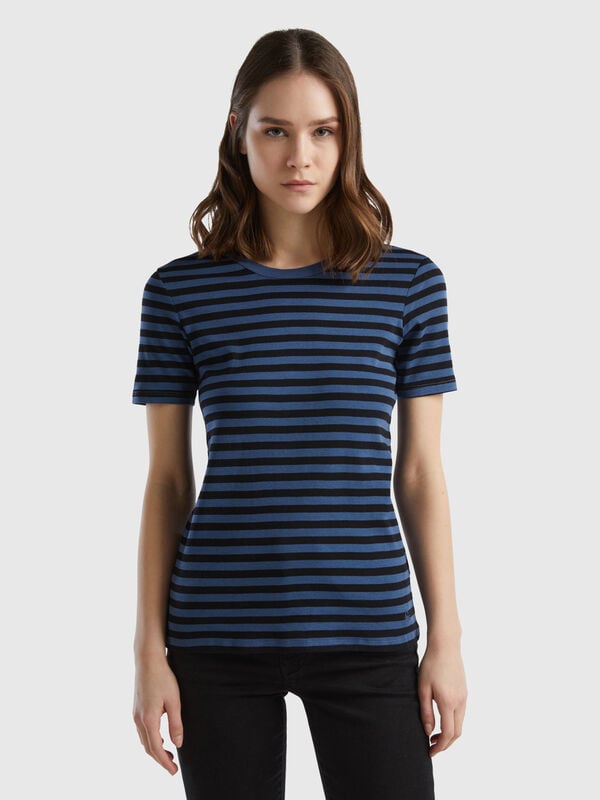 Crew neck striped t-shirt Women
