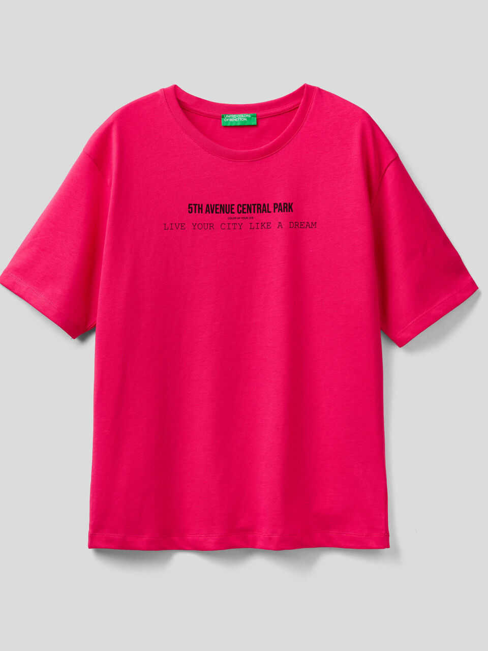 T-shirt with slogan in 100% organic cotton image number 1