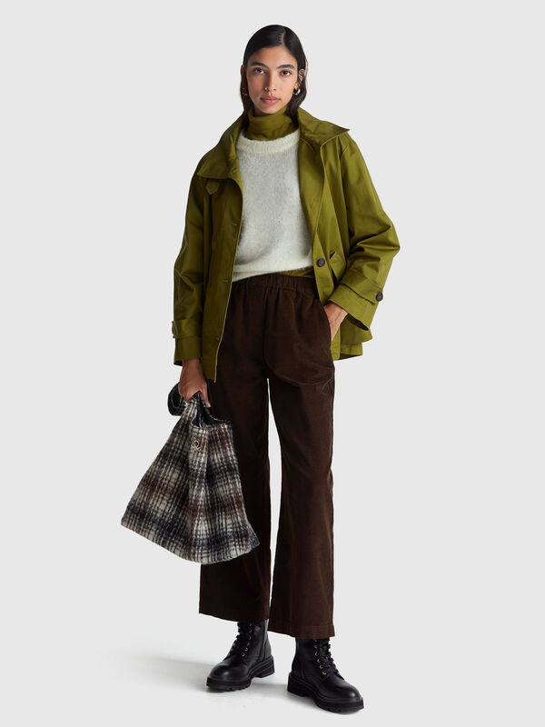 Wide velvet trousers Women