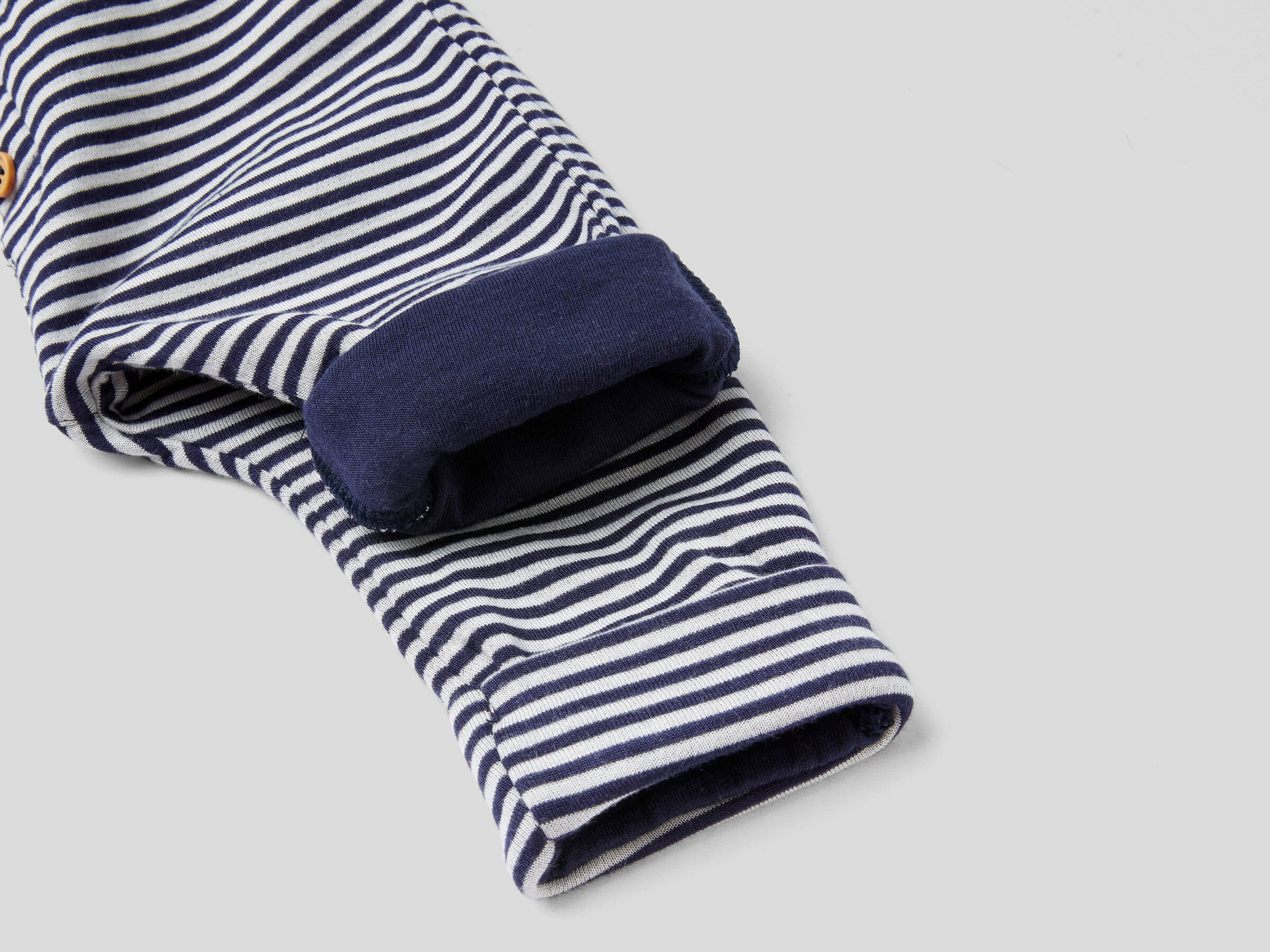 Striped trousers with elastic image number 2