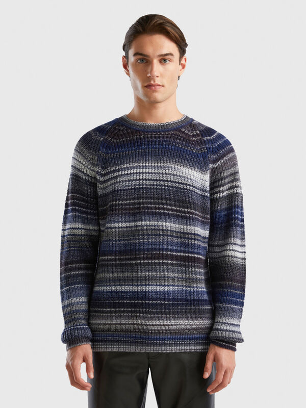 Multicolor sweater in wool blend