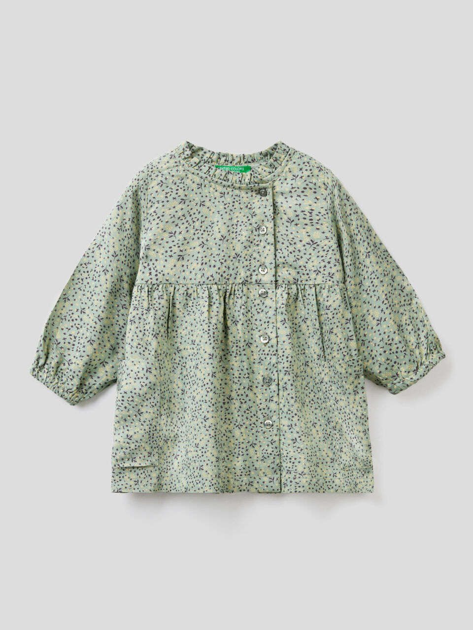 Printed dress in sustainable viscose image number 1
