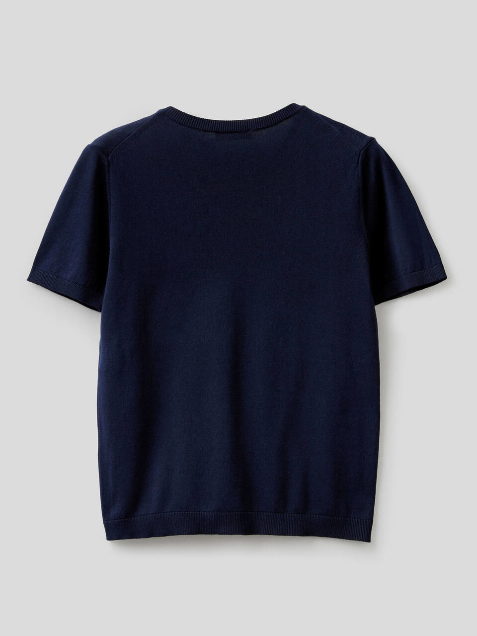 Short sleeve sweater in cotton blend image number null