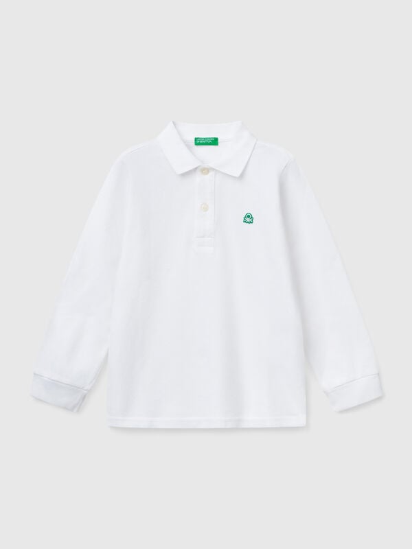 Long sleeve polo in cotton  Junior Boy