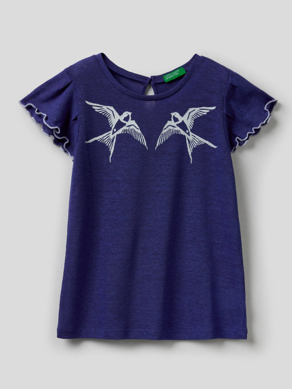 T-shirt with frill sleeve image number 1