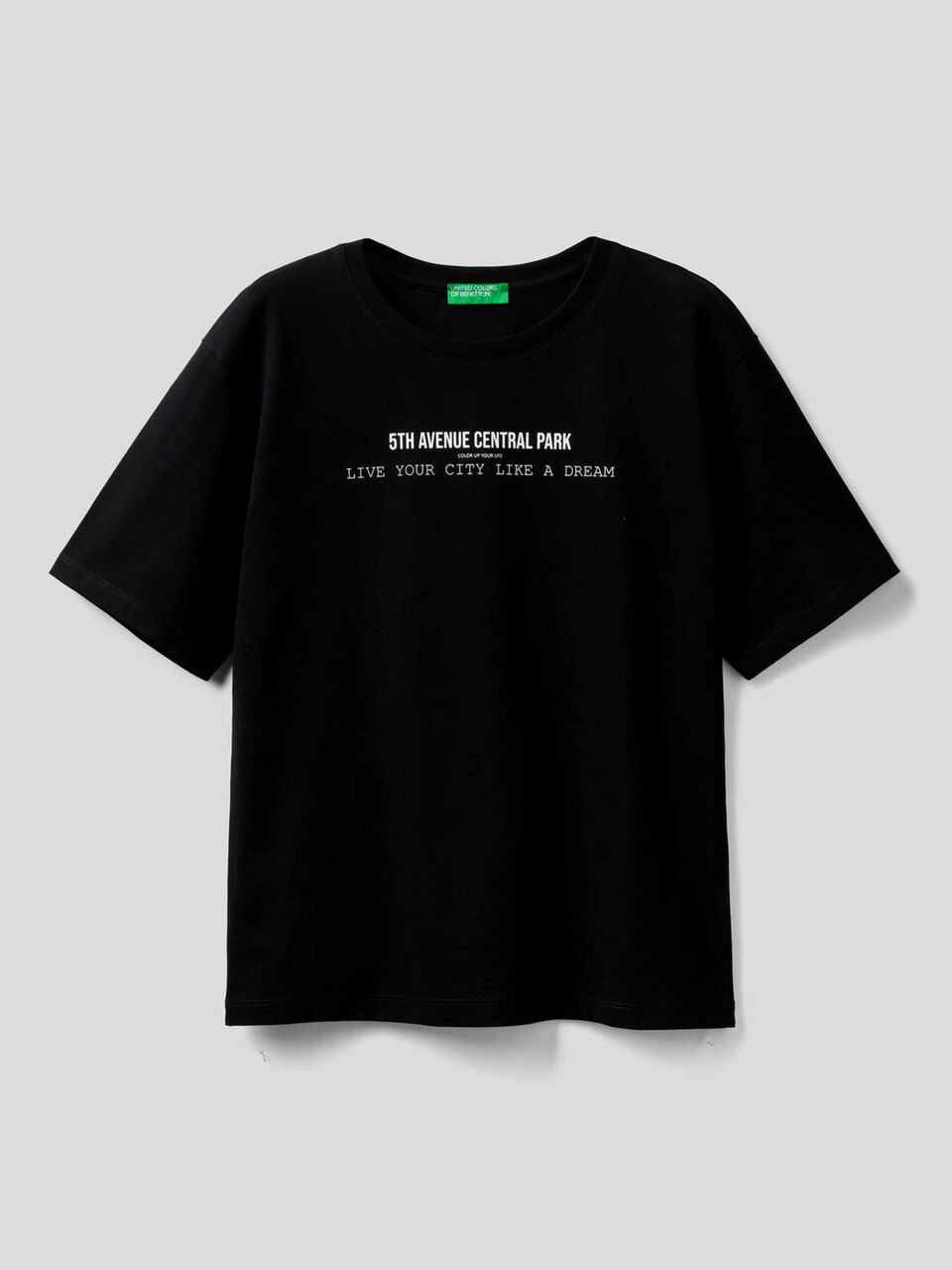T-shirt with slogan in 100% organic cotton image number 1