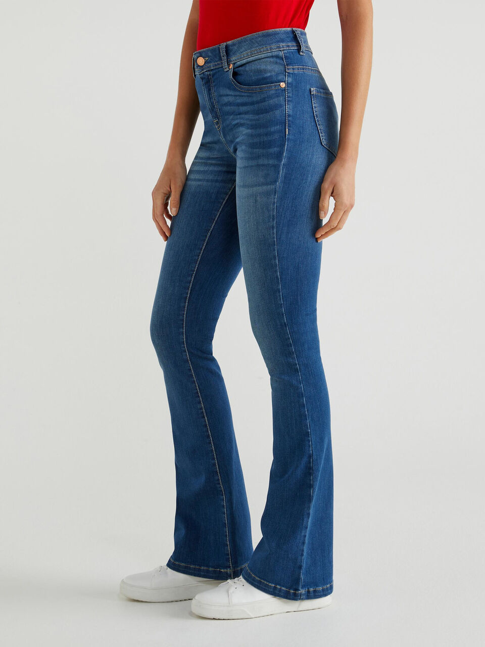 stretch flare jeans