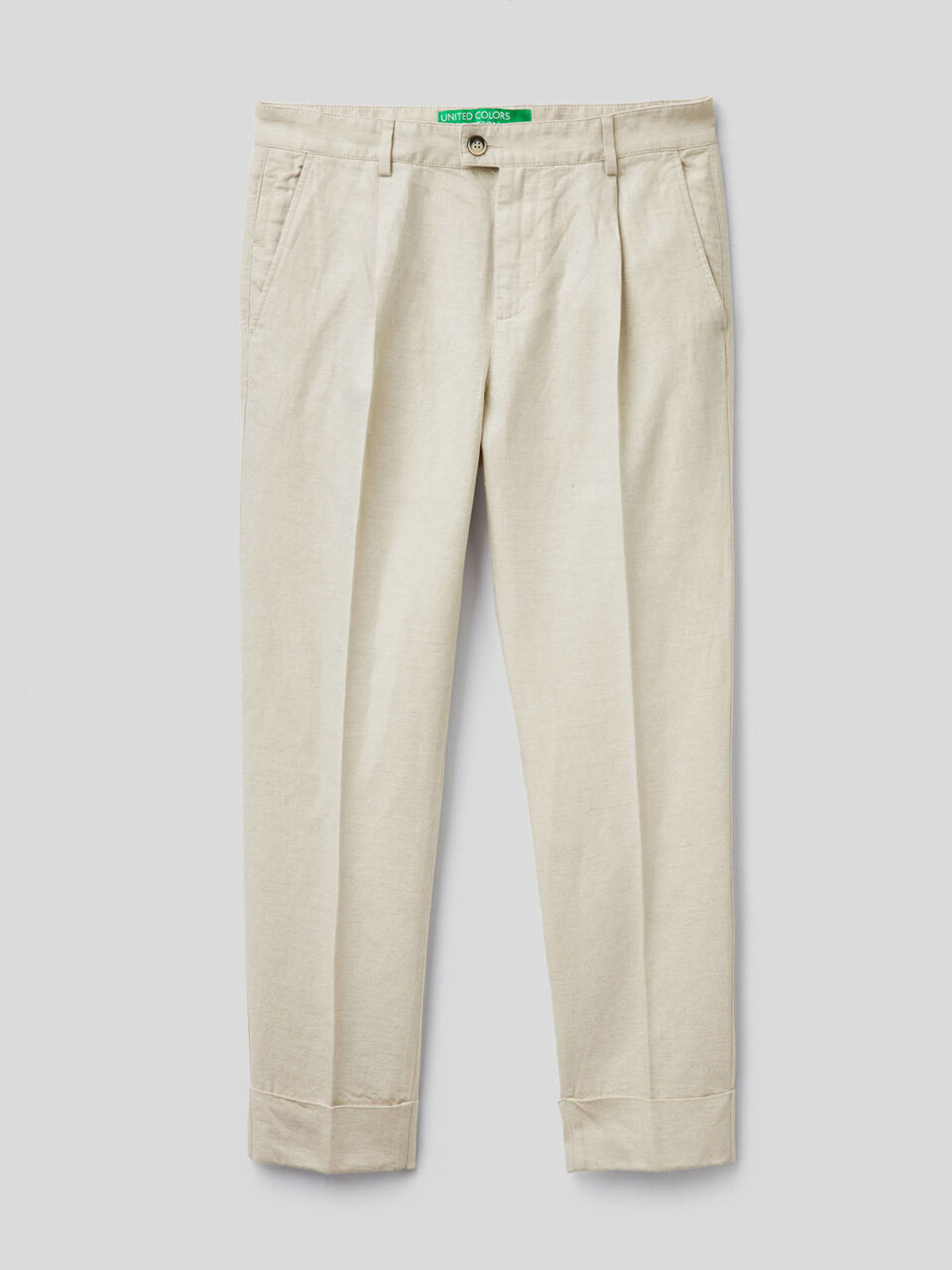 Trousers in linen blend image number 1