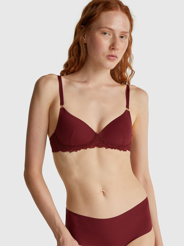 Padded bra with lace Women