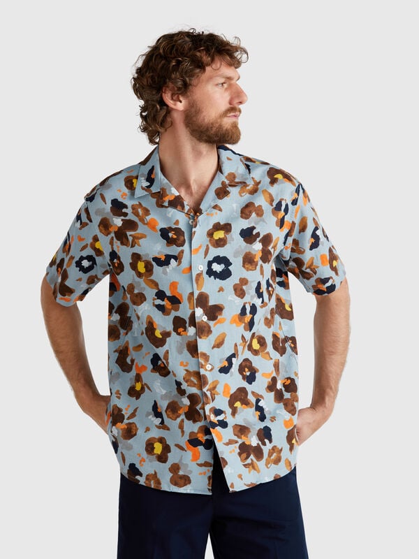Shirt with floral print Men