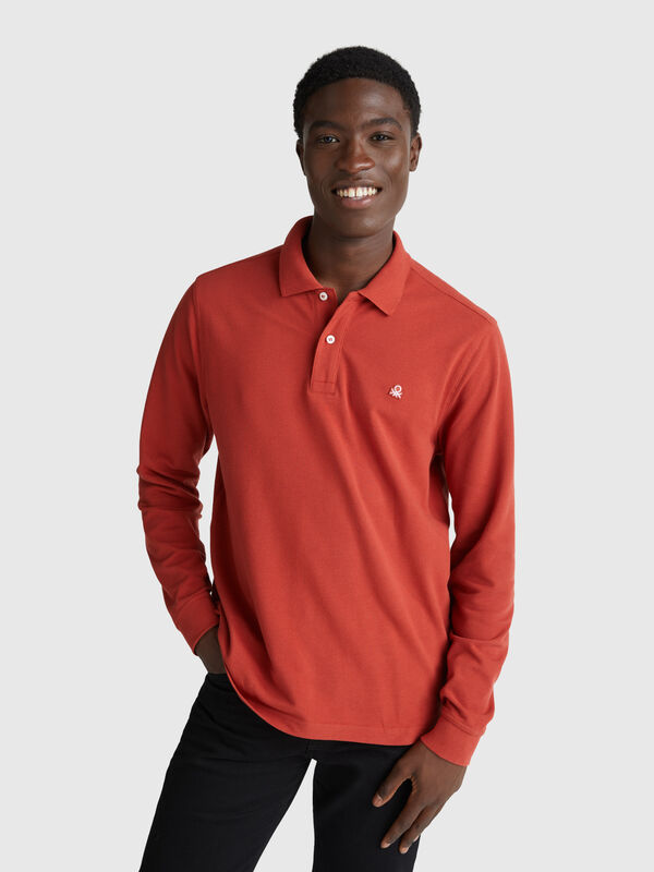 Long sleeve cotton polo  Men