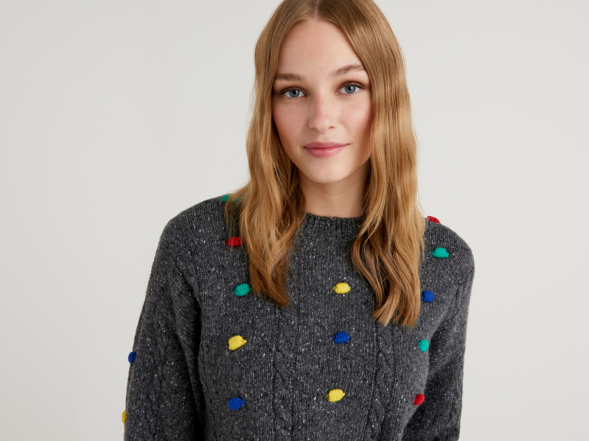 JCCxUCB sweater with pom pom image number 4