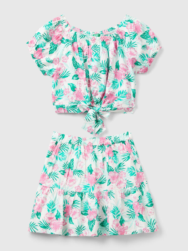 Floral top and skirt set Junior Girl