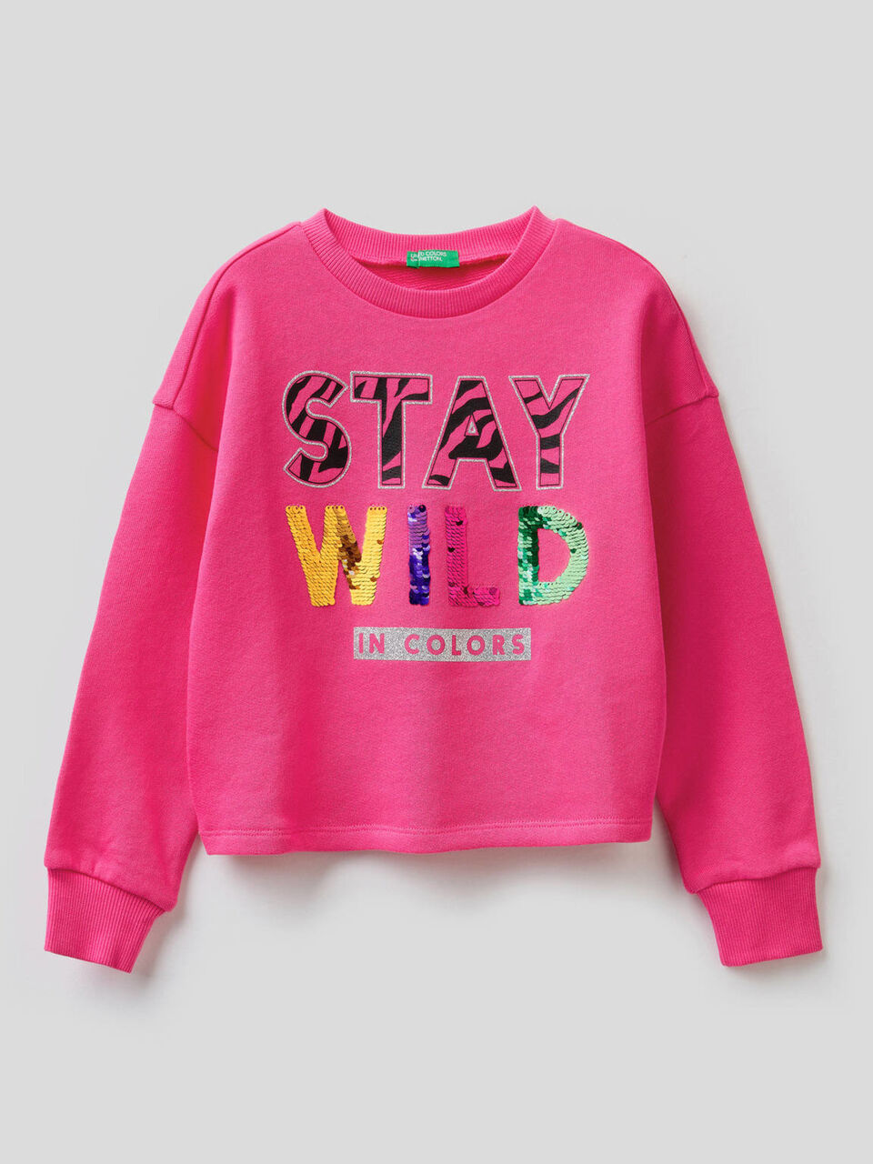 Sweatshirt in cotton with sequins image number null