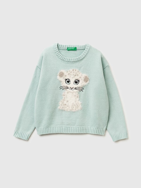 Sweater with furry inlay Junior Girl