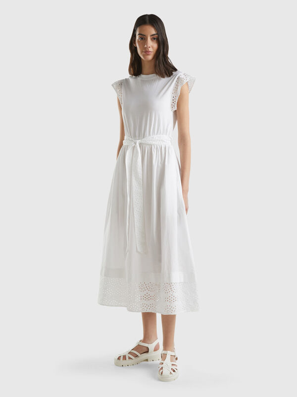 Dress with broderie anglaise Women