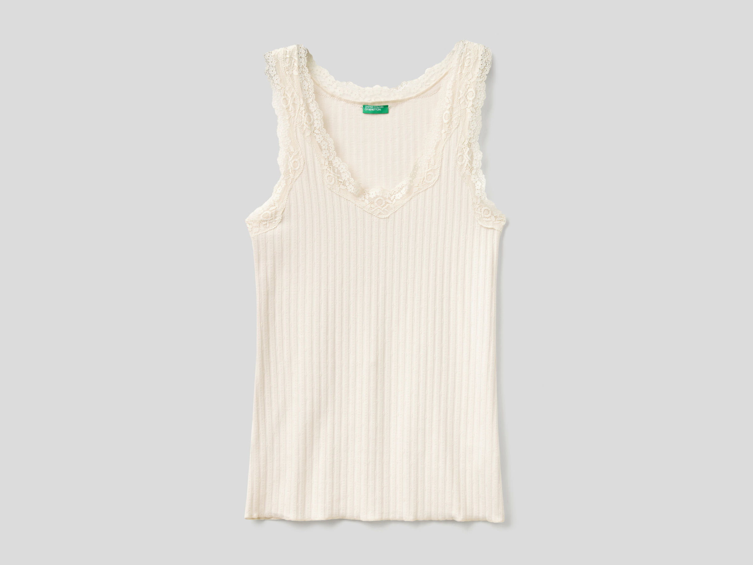 Tank top with lace in Modal® blend image number 3