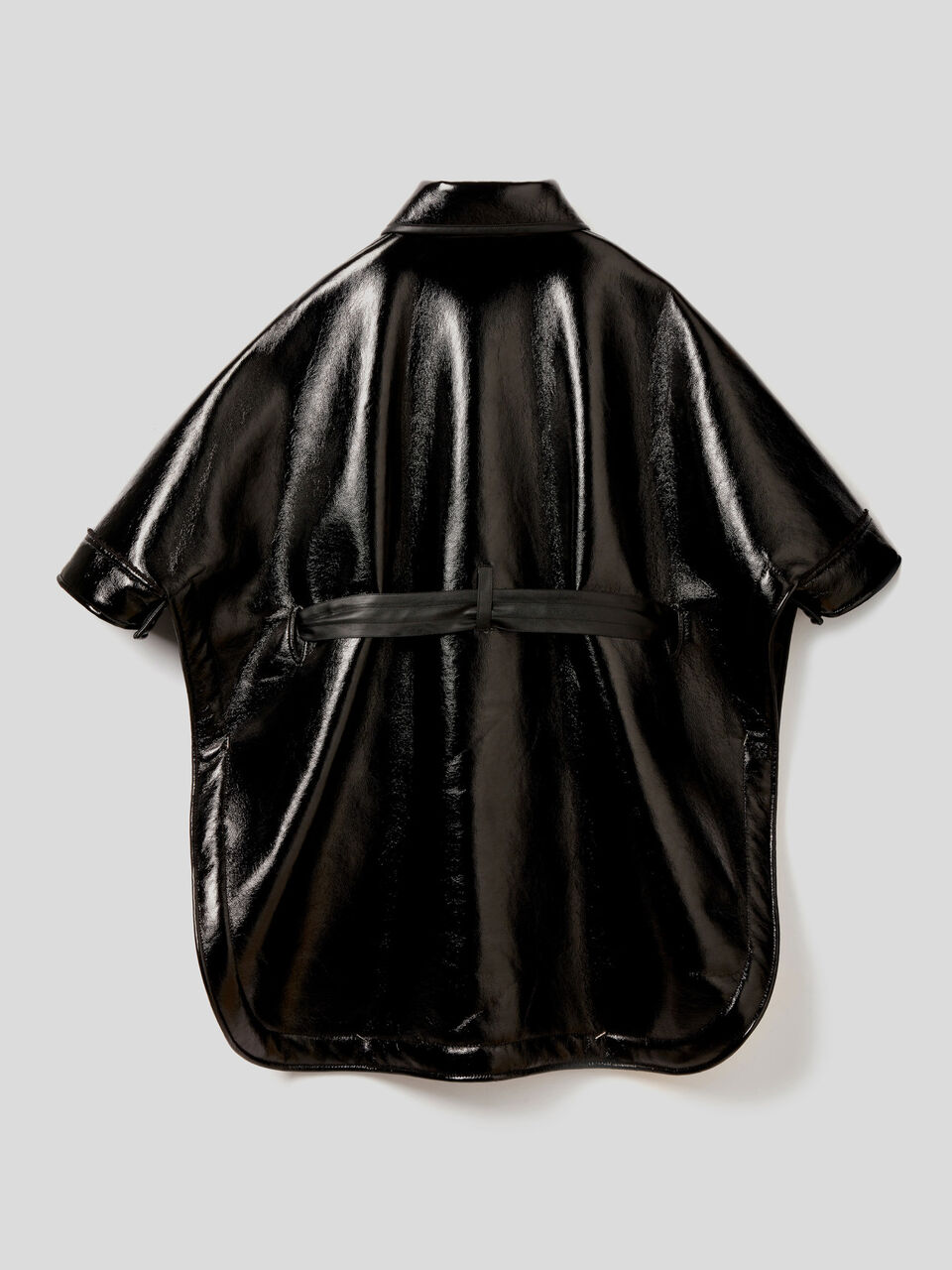 Double-breasted vinyl pea coat image number 2