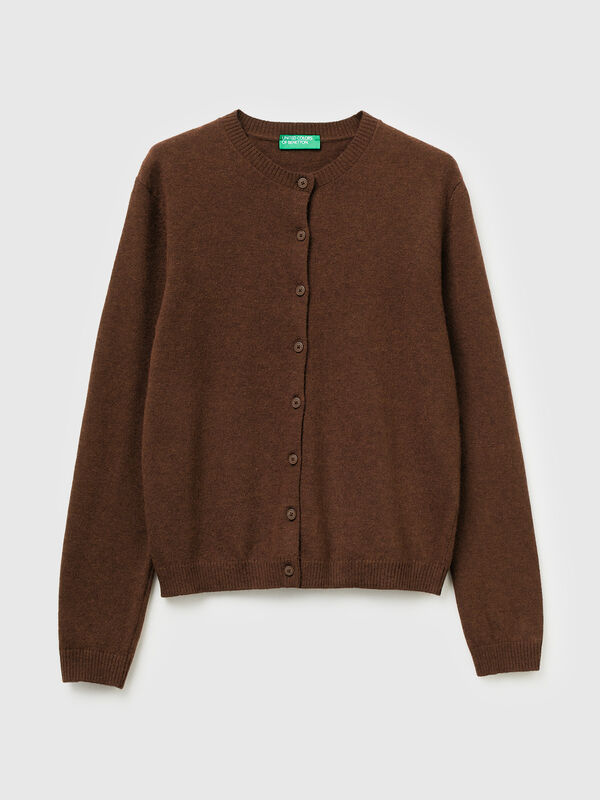 Cardigan in wool and cashmere blend Women