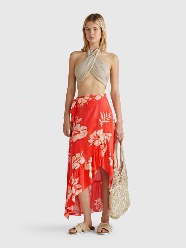 Floral print sarong Women