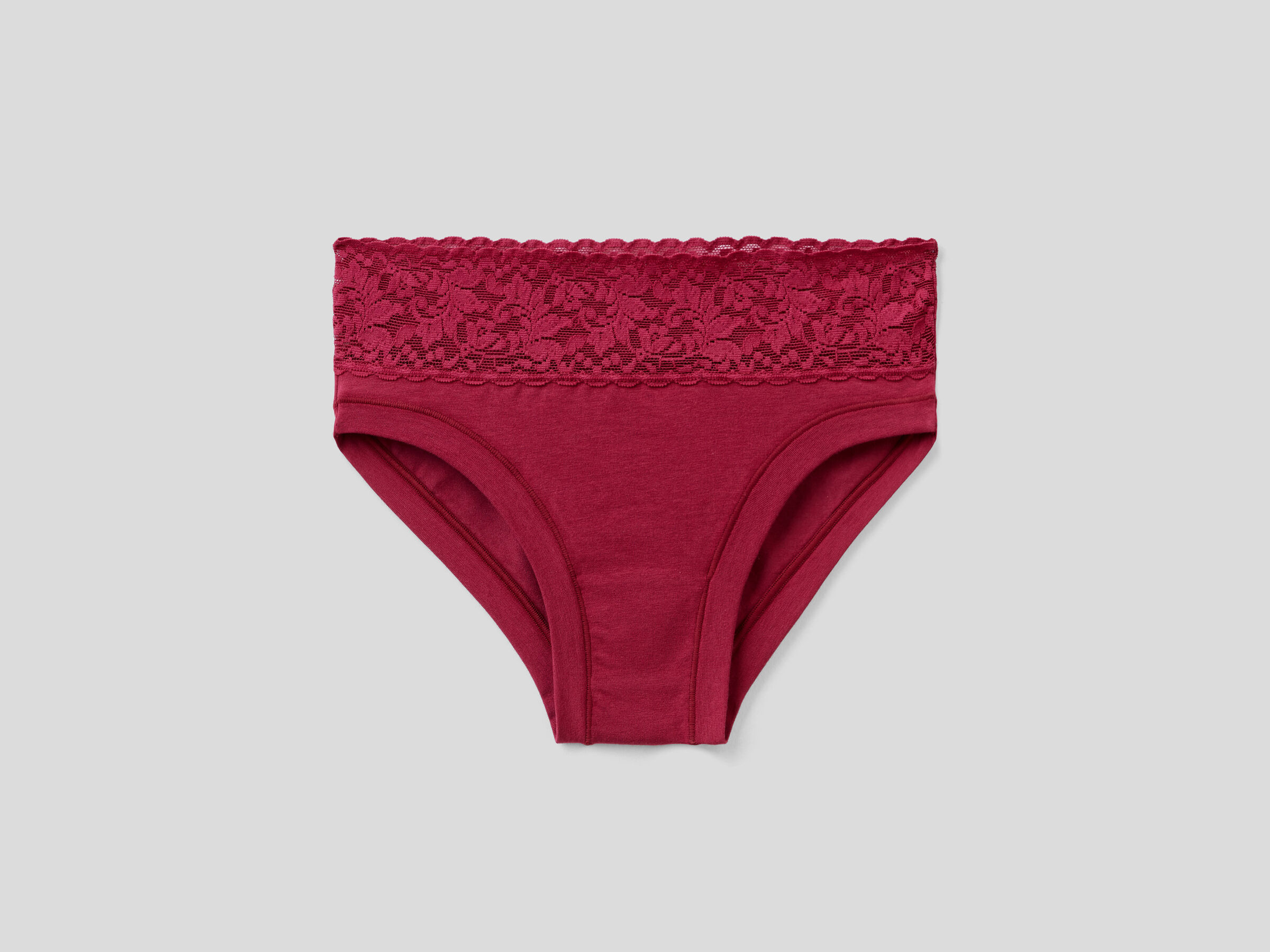 Underwear with lace in super stretch organic cotton image number 3
