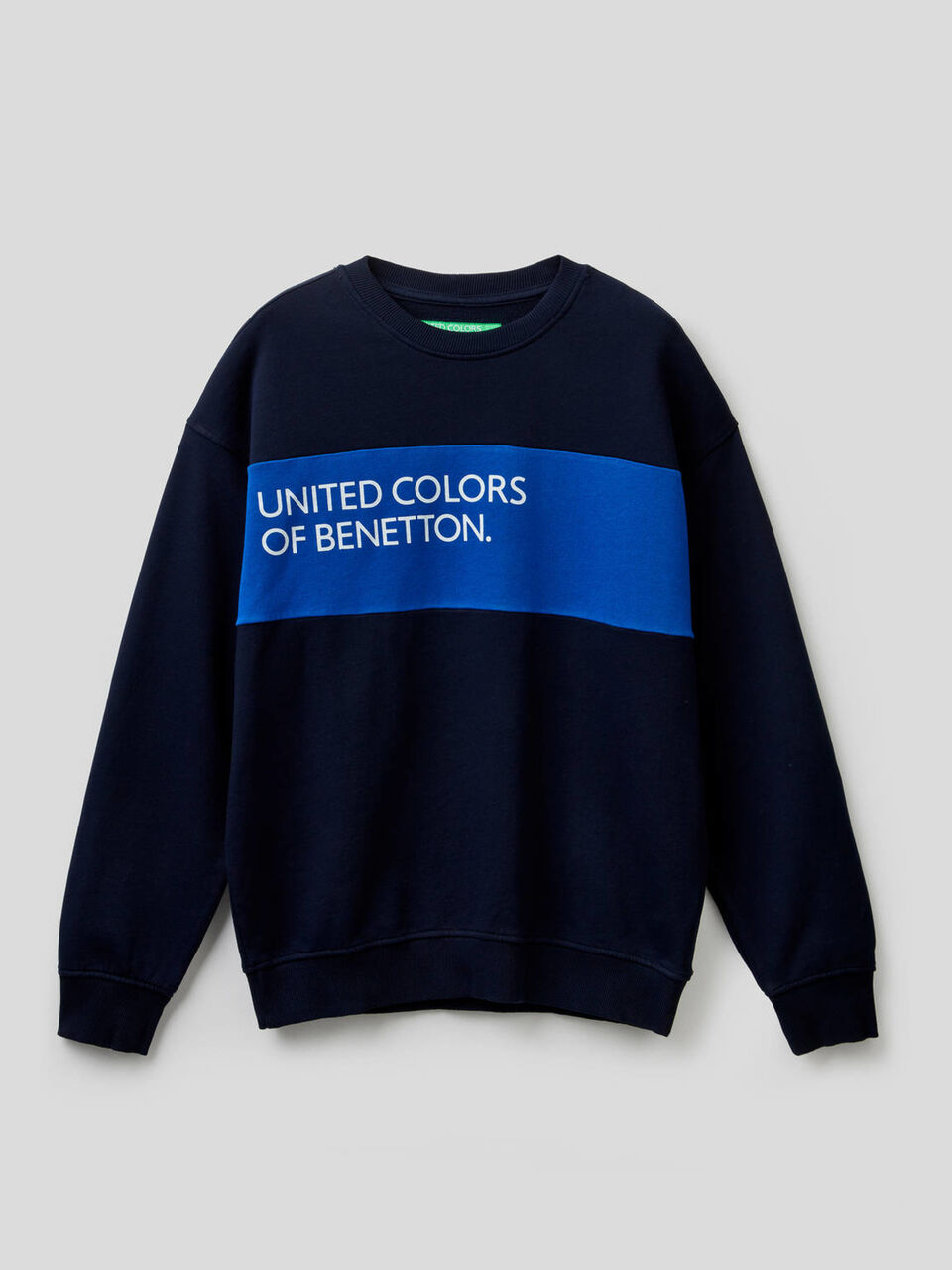 Sweatshirt in cotton with clashing band image number null