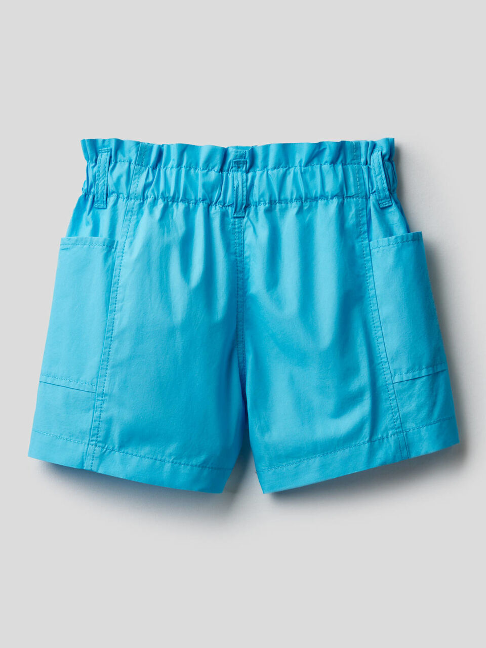Paper bag shorts in 100% cotton image number 2