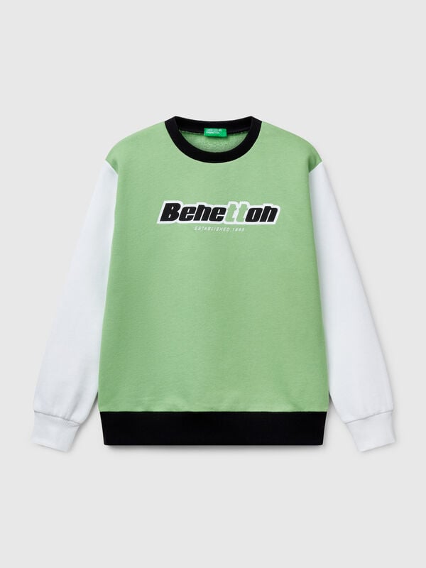 Pure cotton sweatshirt with print Junior Boy