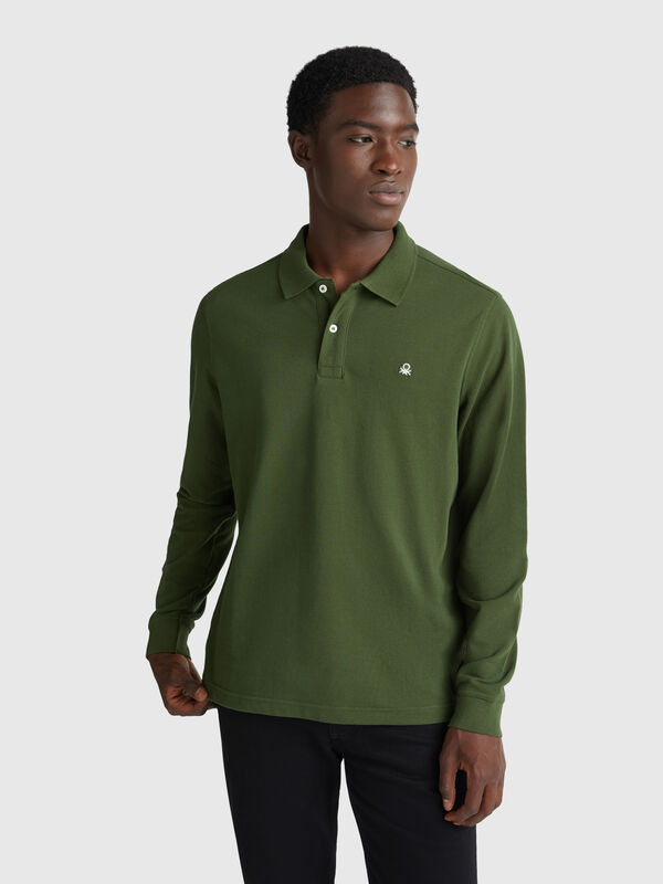 Long sleeve cotton polo  Men