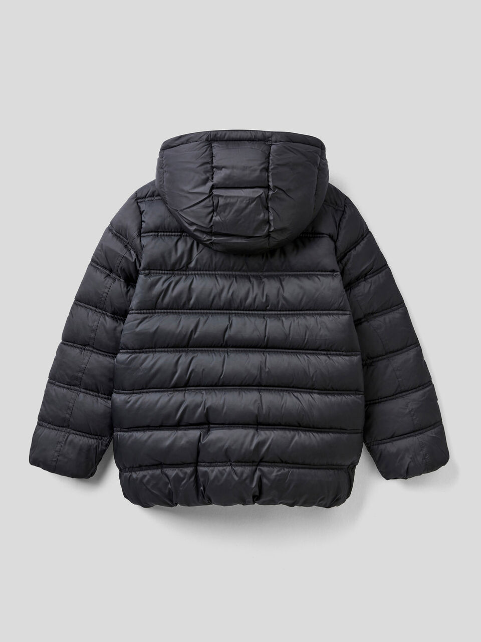Puffer jacket with hood and logo image number 2