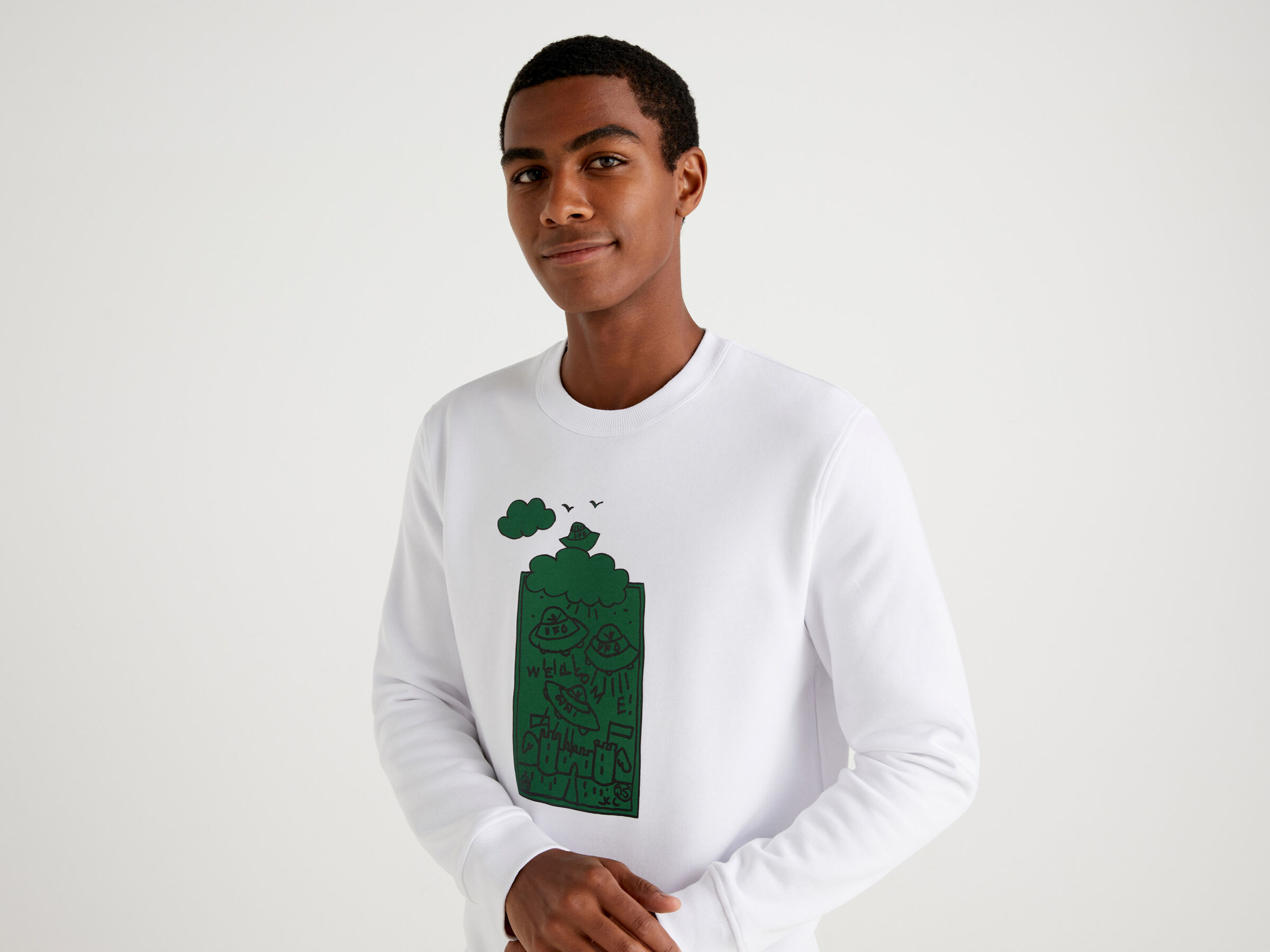 JCCxUCB warm hoodie with graphic image number 4