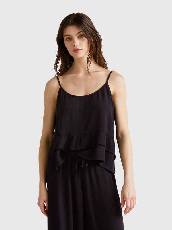Flowy top with flounce Women