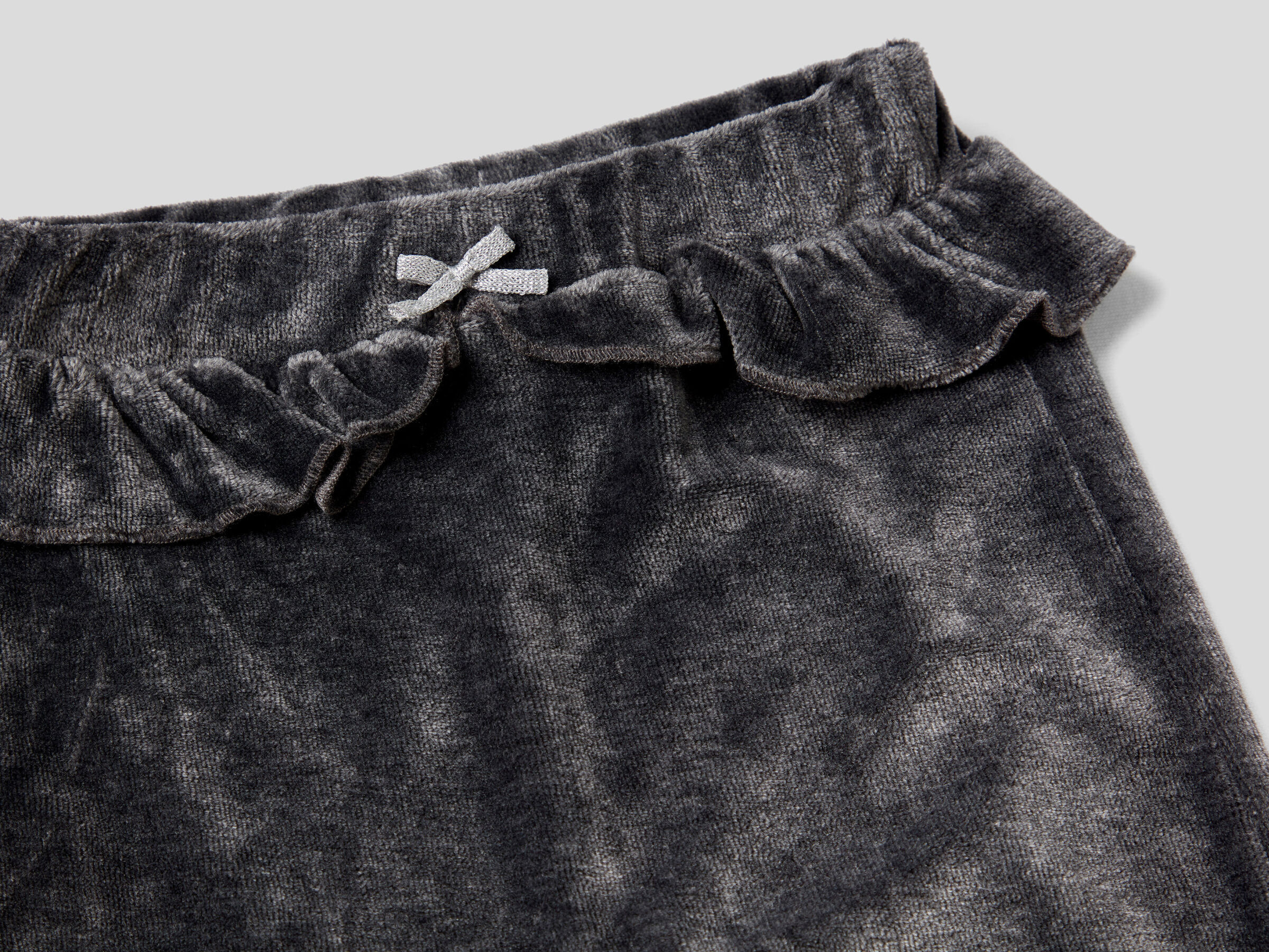 Chenille trousers with frill image number 3