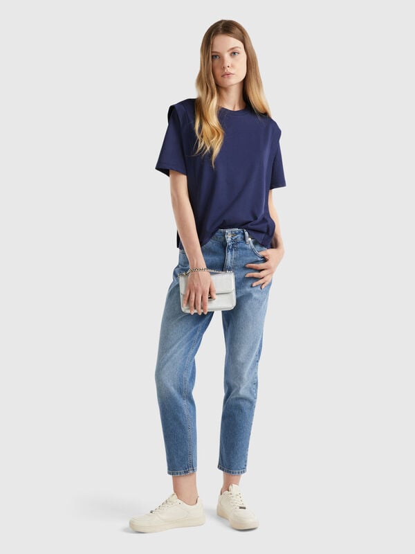 Cropped high-waisted jeans Women