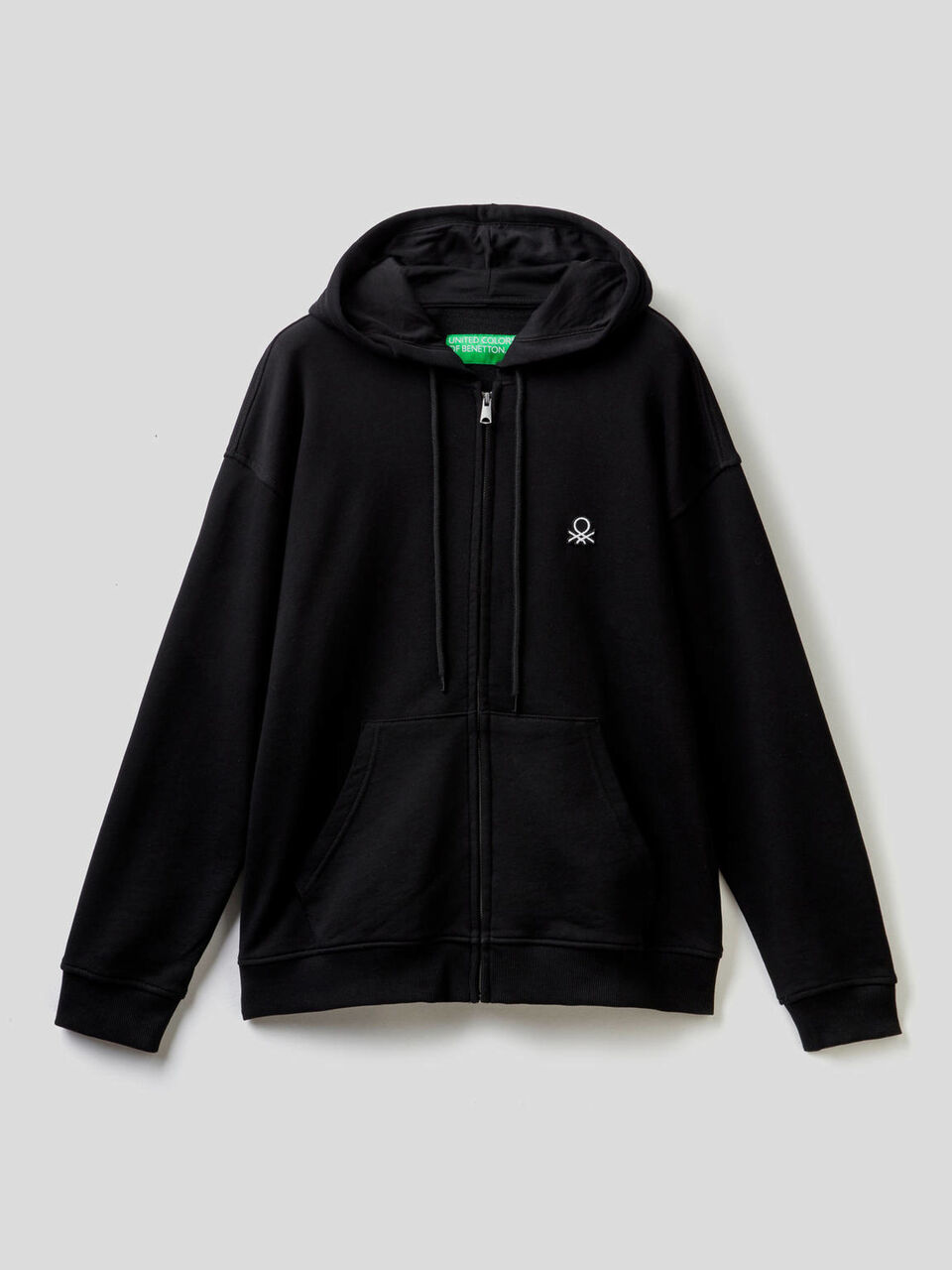 Zip-up hoodie in cotton image number 1