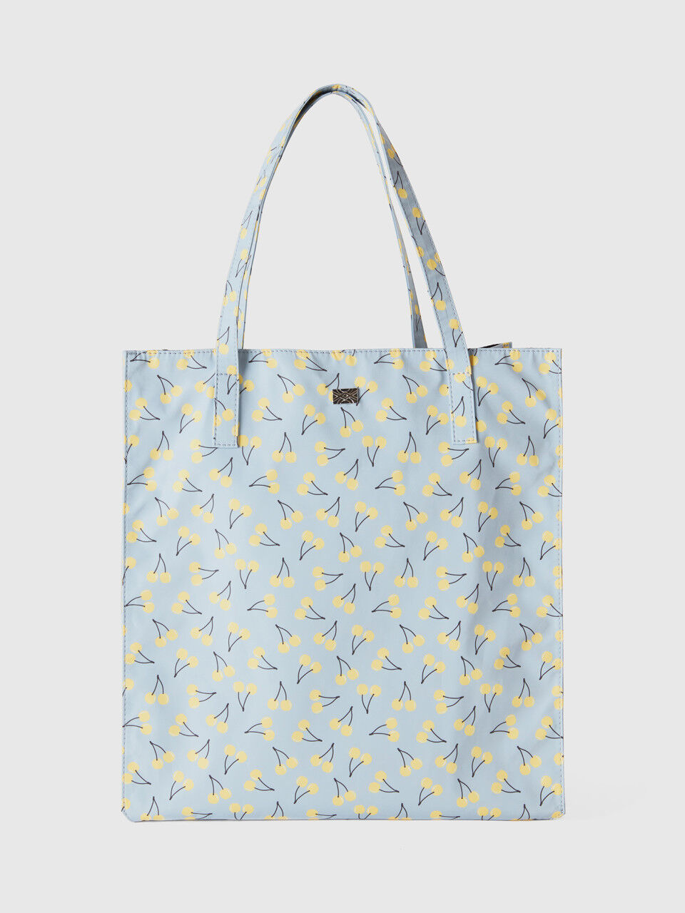 Sky blue cherry shopping bag
