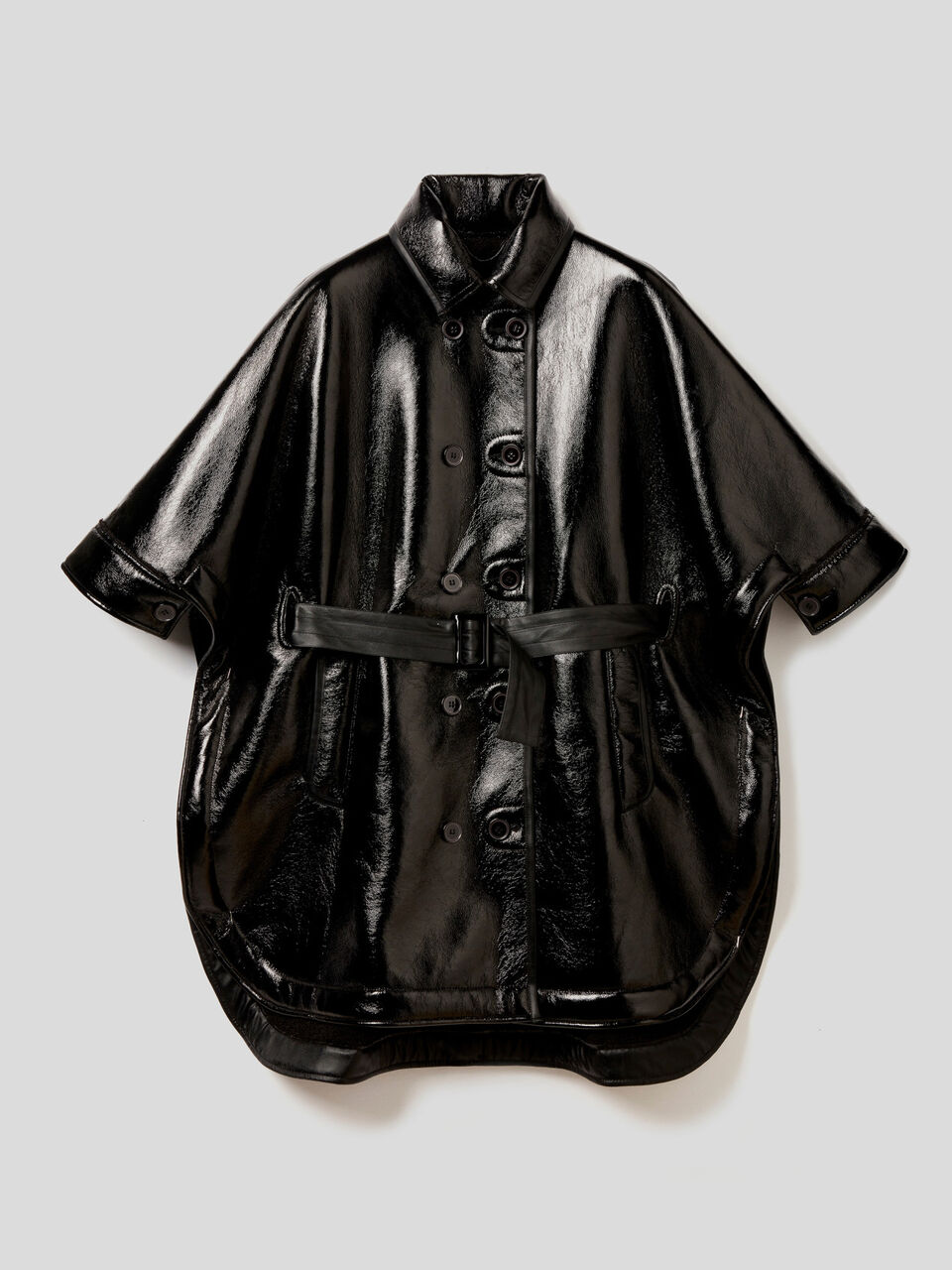 Double-breasted vinyl pea coat image number 1
