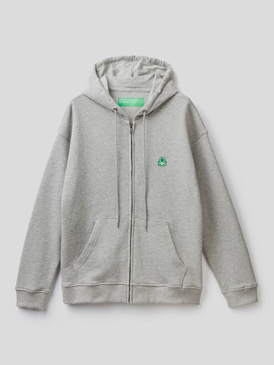 Zip-up hoodie in cotton image number 1