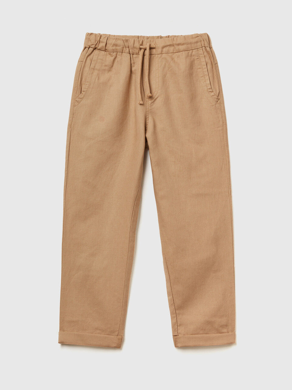 Slim fit trousers in linen blend
