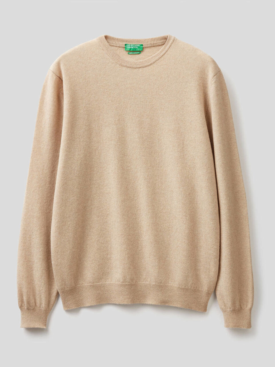 Crew neck sweater in pure Merino wool image number 1