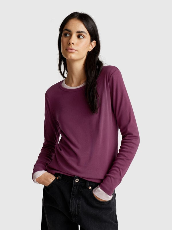Long sleeve 100% cotton t-shirt Women