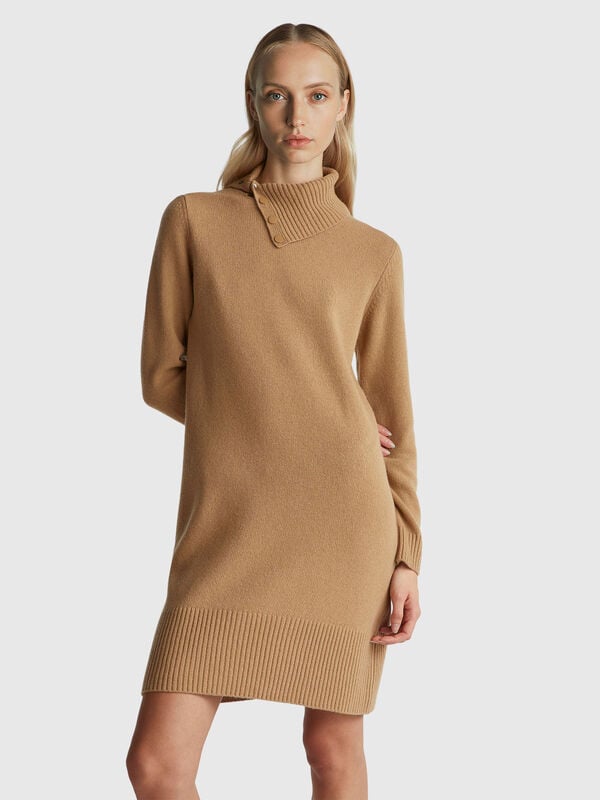 Midi dress in wool blend Women