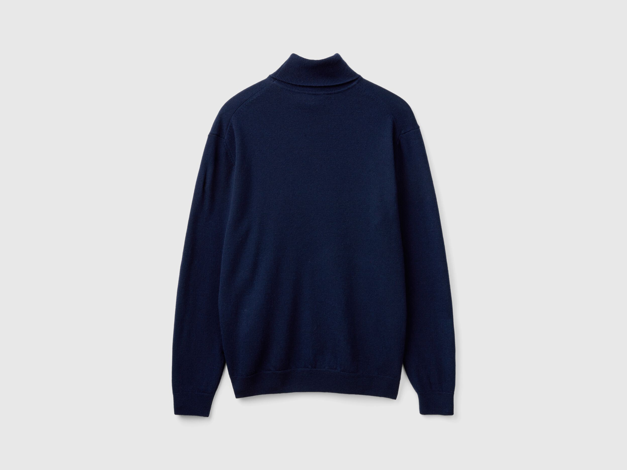 Dark blue turtleneck in pure Merino wool Dark Blue Benetton