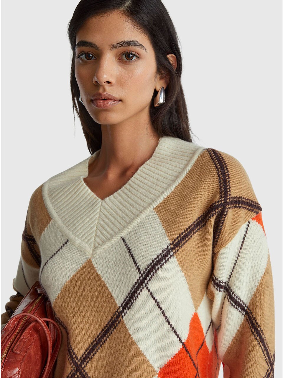 V NECK SWEATER L/S Women image number null