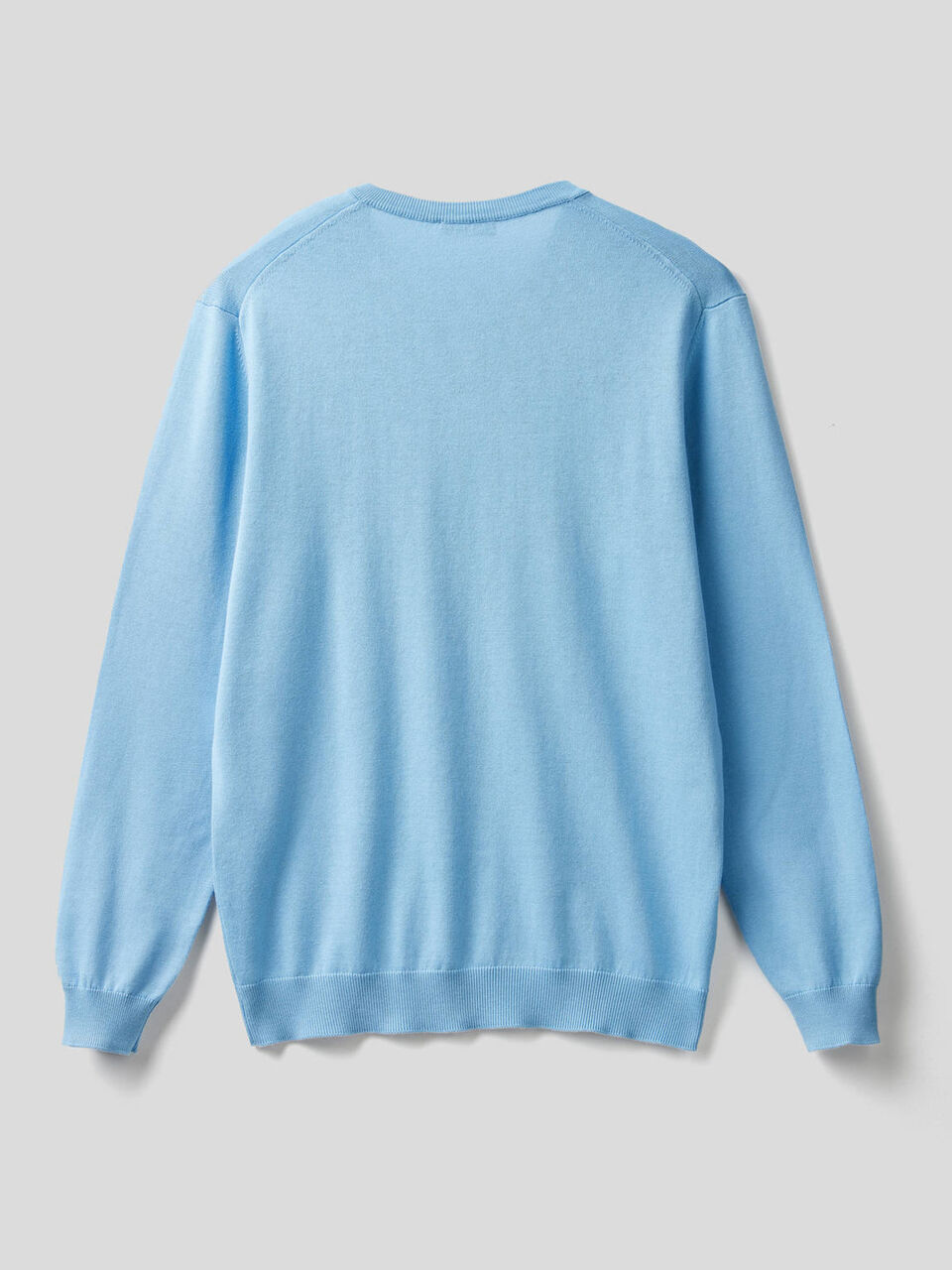 Pure cotton sweater with V-neck image number null
