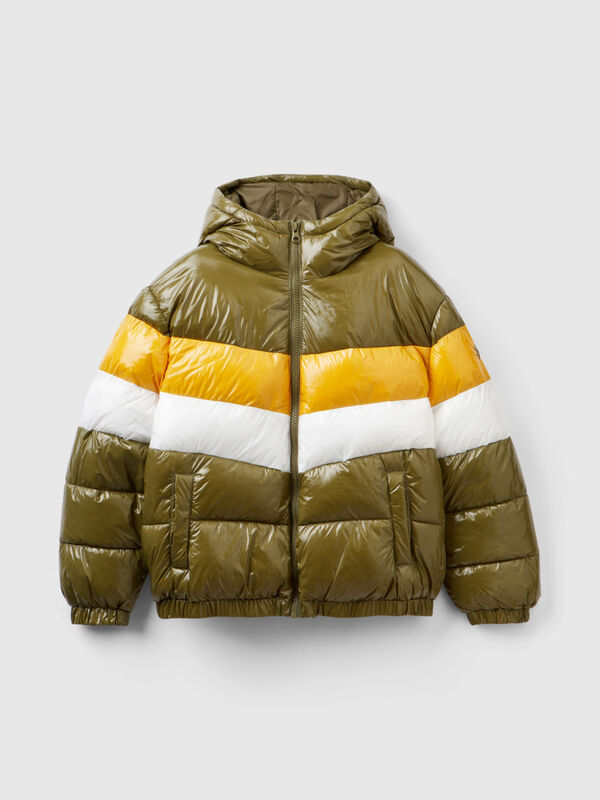 Oversized fit color block padded jacket Junior Boy