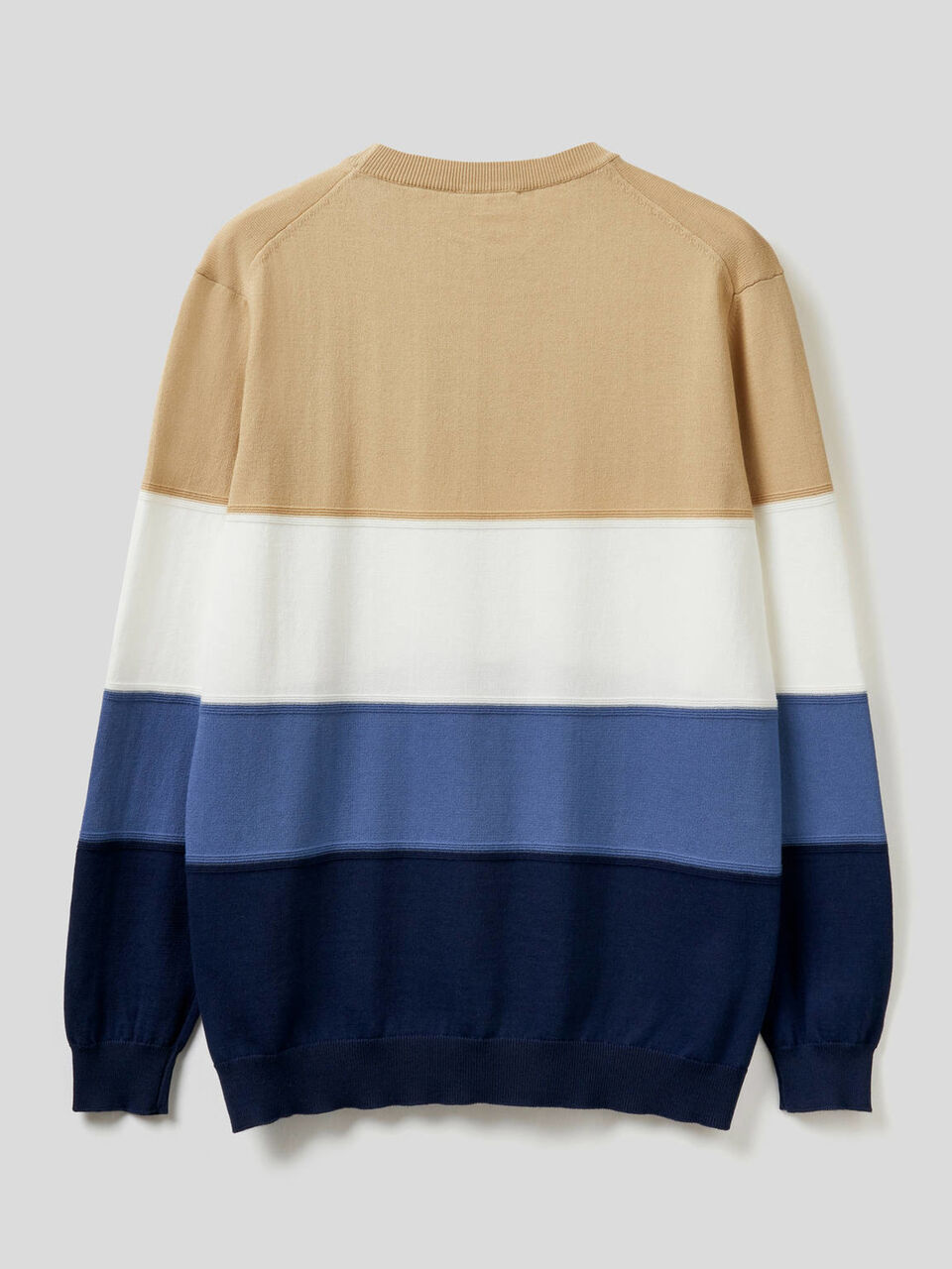 Striped sweater in pure cotton image number null