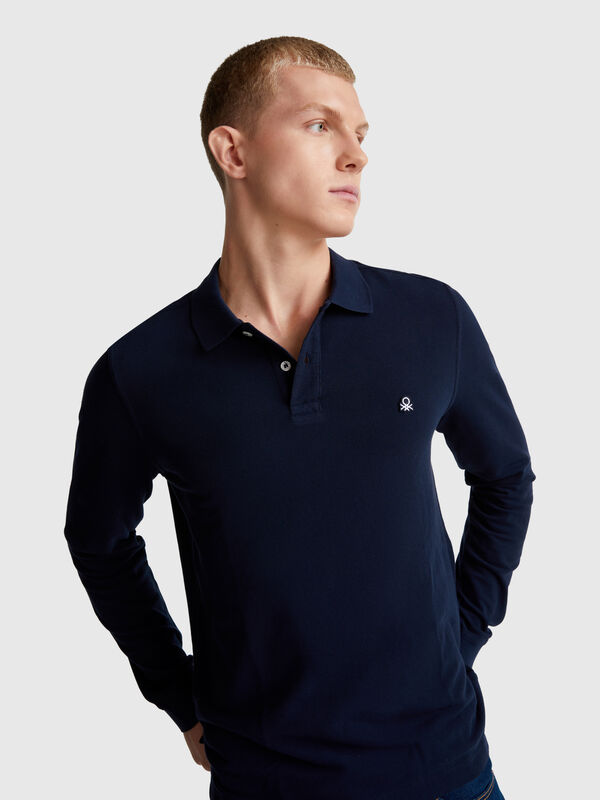 Long sleeve cotton polo  Men