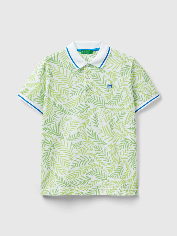 Polo shirt with tropical print Junior Boy