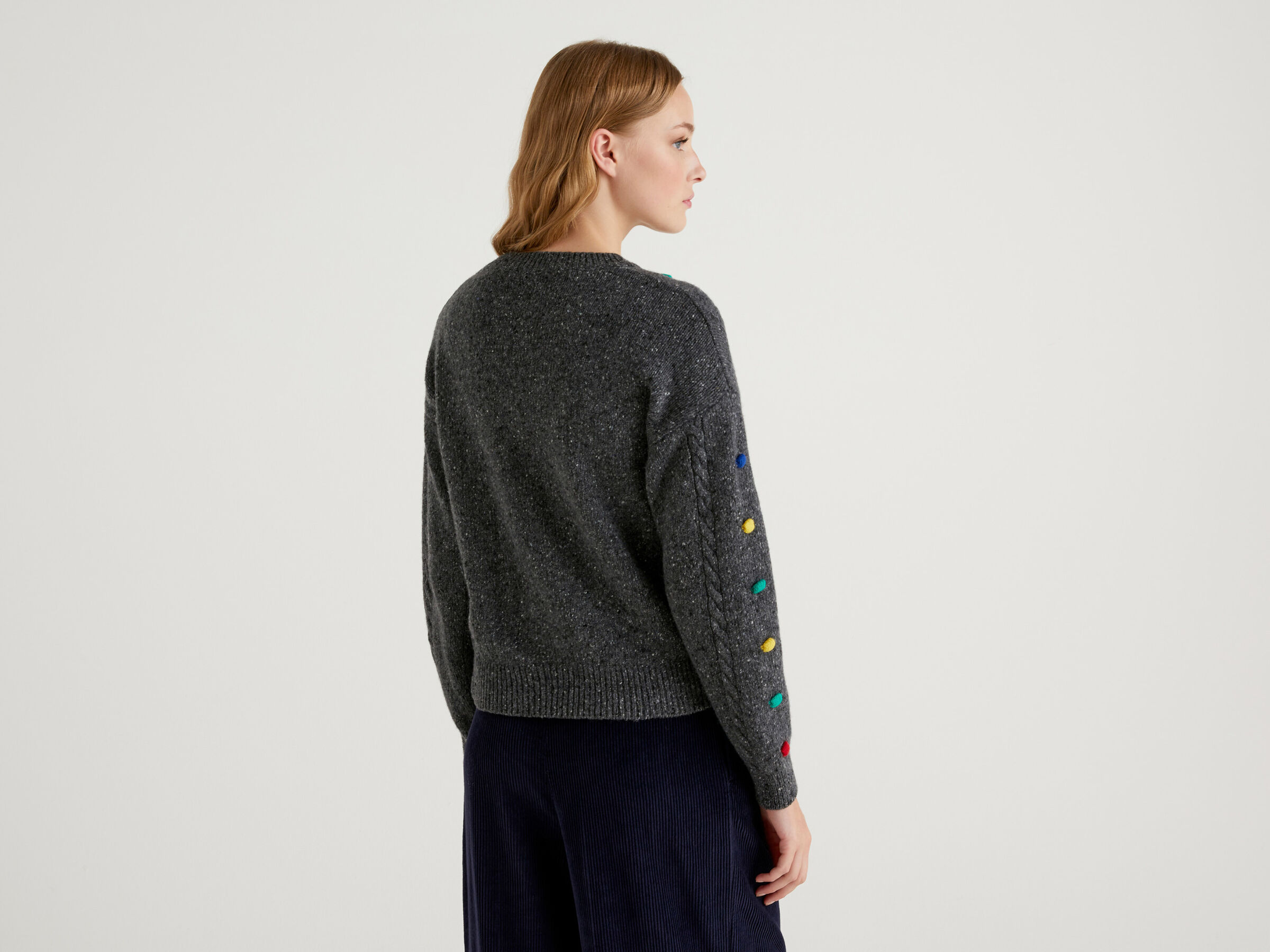 JCCxUCB sweater with pom pom image number 2
